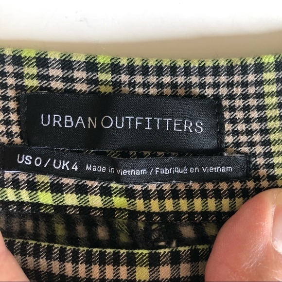 Urban Outfitters Plaid Slim Fit Flare Leg Pants Size US 0/UK 4 - Picture 7 of 15